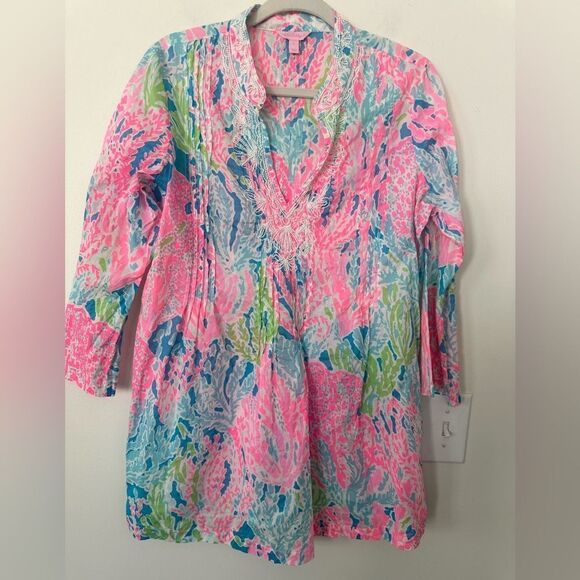 Lilly Pulitzer Lets Cha Cha Captiva Women’s Tunic L - Picture 2 of 9